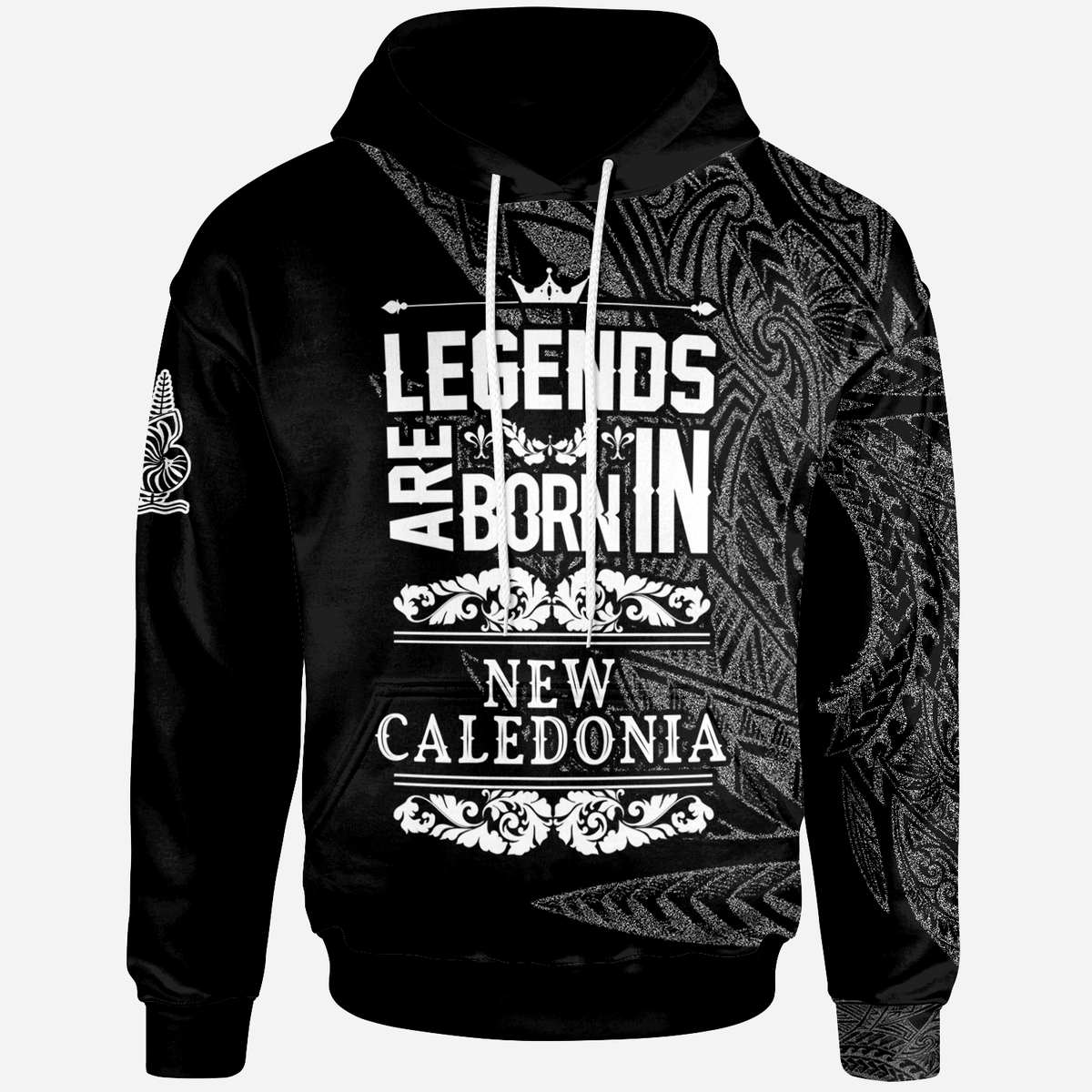 New Caledonia Hoodie Legends Are Born In White Color Unisex White - Polynesian Pride