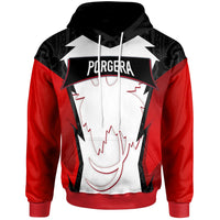 Papua New Guinea Hoodie Porgera PNG Coat ofrms Unisex Red Black - Polynesian Pride