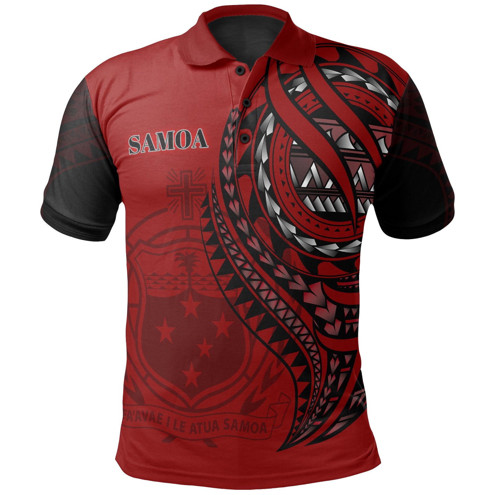 Samoa Polo Shirt Red Color Polynesian Patterns Best Samoa Ever Unisex Red - Polynesian Pride