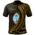 Guam Polo Shirt Wings Style Gold Version Unisex Black - Polynesian Pride
