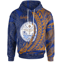 Marshall Islands Hoodie Wotje Wings Style Unisex Blue - Polynesian Pride