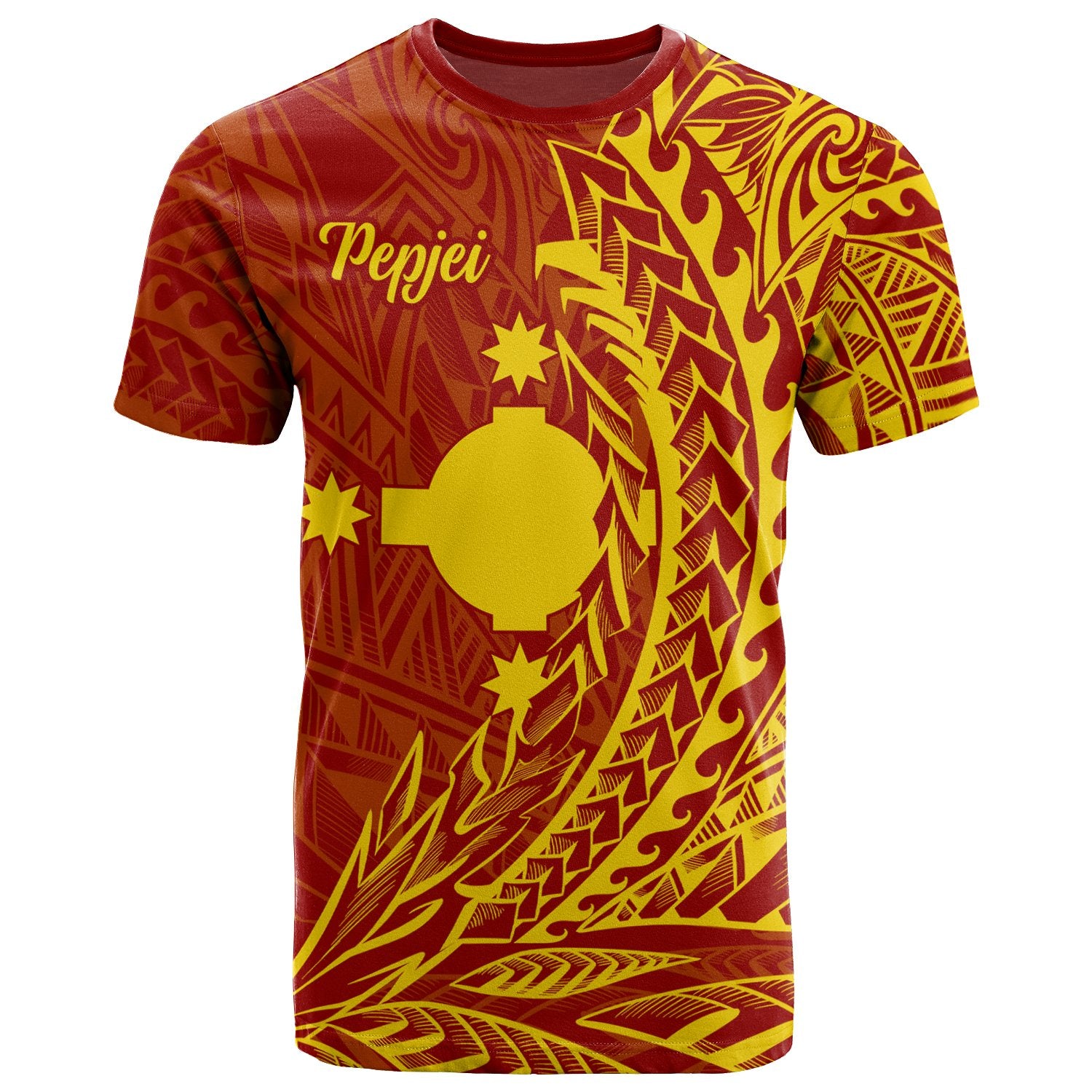 Rotuma T Shirt Pepjei Wings Style Unisex Red - Polynesian Pride