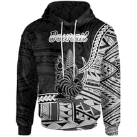 New Caledonia Islands Hoodie Bourail Seal of New Caledonia Polynesian Patterns Unisex Black - Polynesian Pride