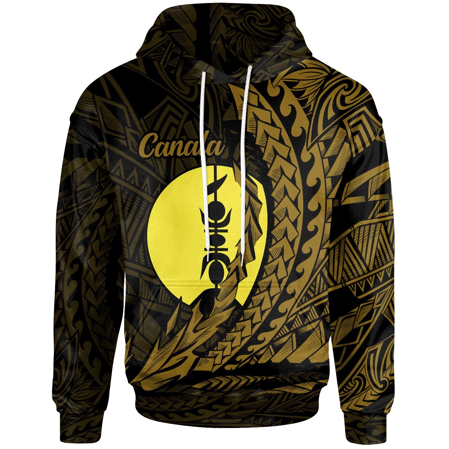 New Caledonia Hoodie Canala Wings Style Unisex Black - Polynesian Pride