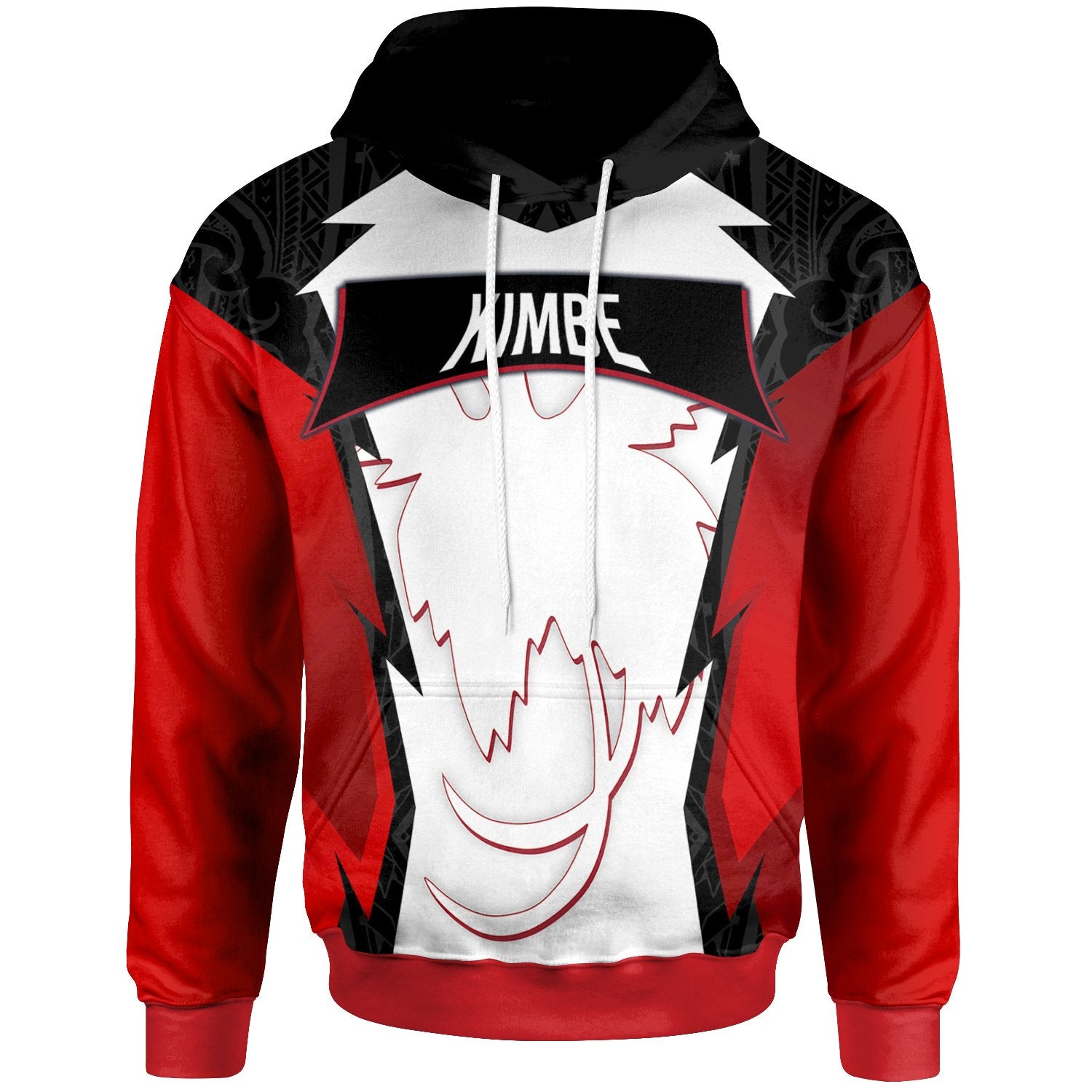 Papua New Guinea Hoodie Kimbe PNG Coat ofrms Unisex Red Black - Polynesian Pride