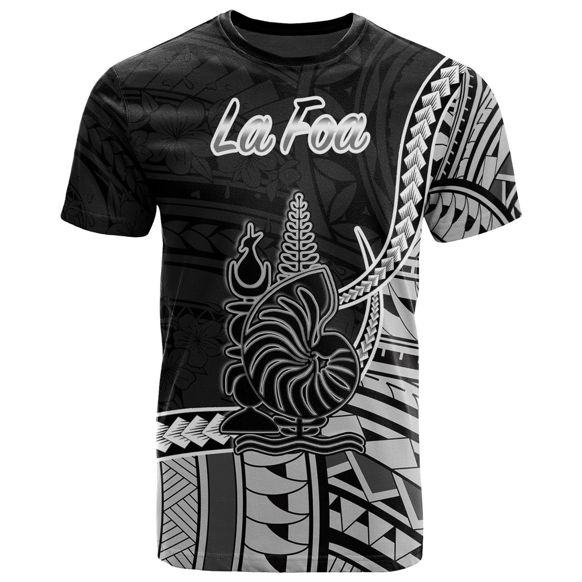 New Caledonia Islands T Shirt La Foa Seal Of New Caledonia Islands Polynesian Patterns Unisex Black - Polynesian Pride