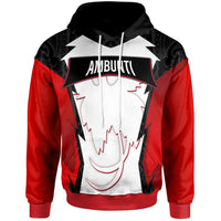 Papua New Guinea Hoodie mbunti PNG Coat ofrms Unisex Red Black - Polynesian Pride