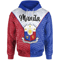 Pilipinas Hoodie Manila Seal of Pilipinas Style Unisex Blue - Red - Polynesian Pride