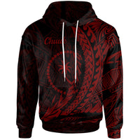 Chuuk State Hoodie Red Wings Style Unisex Black - Polynesian Pride