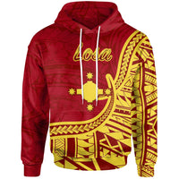 Rotuma Hoodie Losa Flag Rotuma Unisex Red - Polynesian Pride