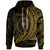 Chuuk State Hoodie Gold Wings Style Unisex Black - Polynesian Pride