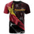 Papua New Guinea T Shirt Popondetta PNG Flag Of Silk Style Unisex Black - Polynesian Pride