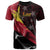Papua New Guinea T Shirt Lae PNG Flag Of Silk Style Unisex Black - Polynesian Pride