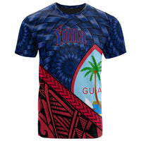 Guam T Shirt Yona Tapa Patterns With Bamboo Unisex Blue - Polynesian Pride