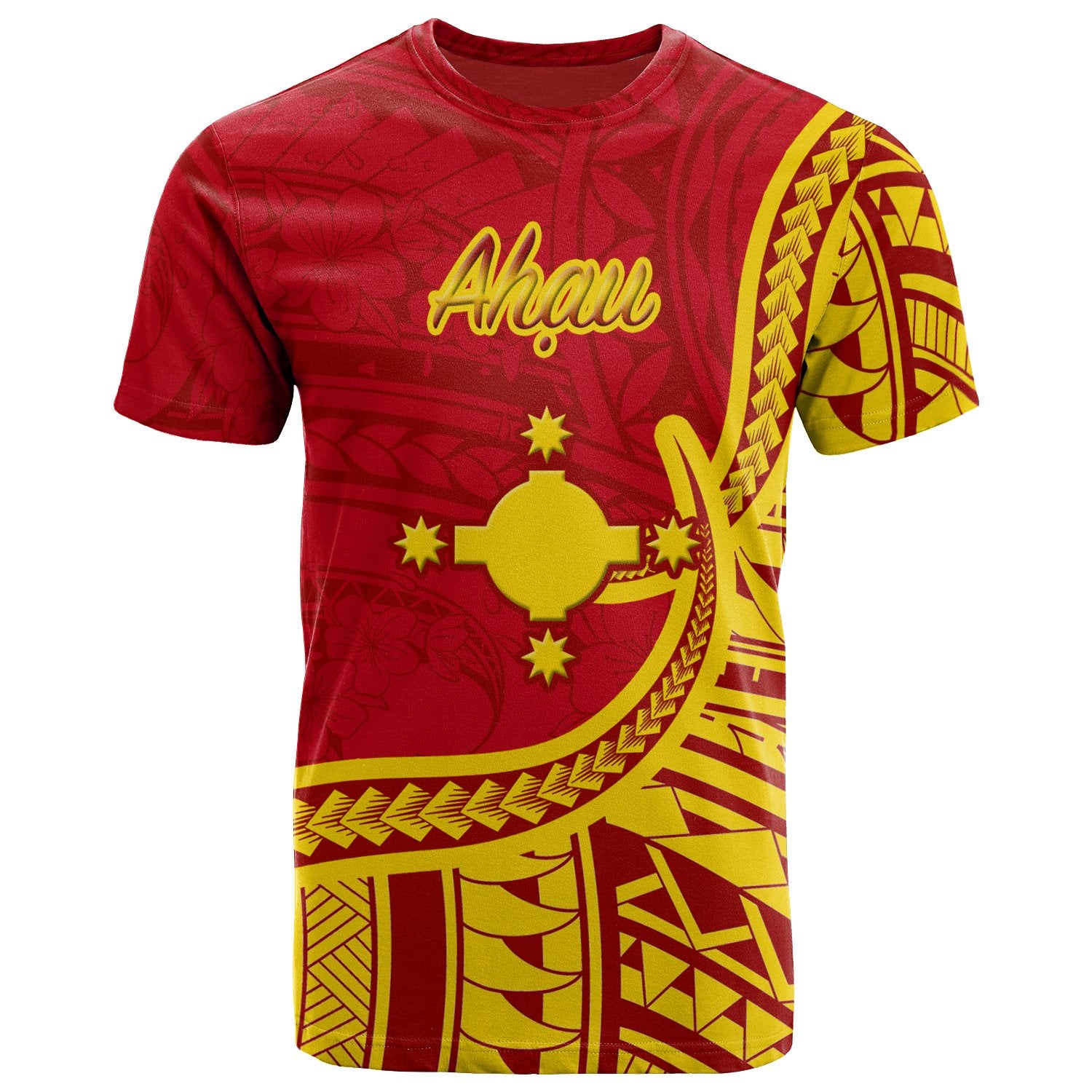 Rotuma T Shirt Ahau Flag Rotuma Unisex Red - Polynesian Pride