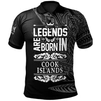 Cook Island Polo Shirt Legends Are Born In White Color Unisex White - Polynesian Pride
