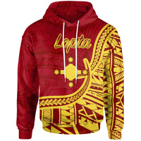 Rotuma Hoodie Lopta Flag Rotuma Unisex Red - Polynesian Pride