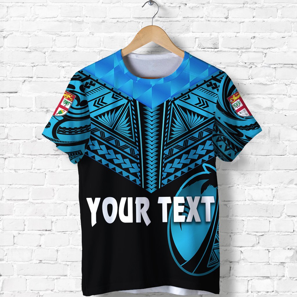 Custom Fiji Rugby T Shirt Coconut Sporty Vibes Black Unisex Black - Polynesian Pride