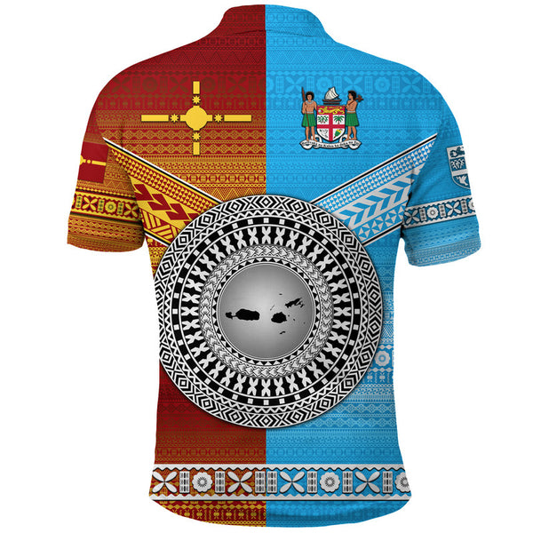 Fiji Rotuma Polo Shirt Tapa Pattern Together LT8