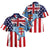 Fiji With America Flag Beach Shirt LT10 Unisex Blue - Polynesian Pride