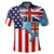 Fiji With America Flag Polo Shirt LT10 - Polynesian Pride