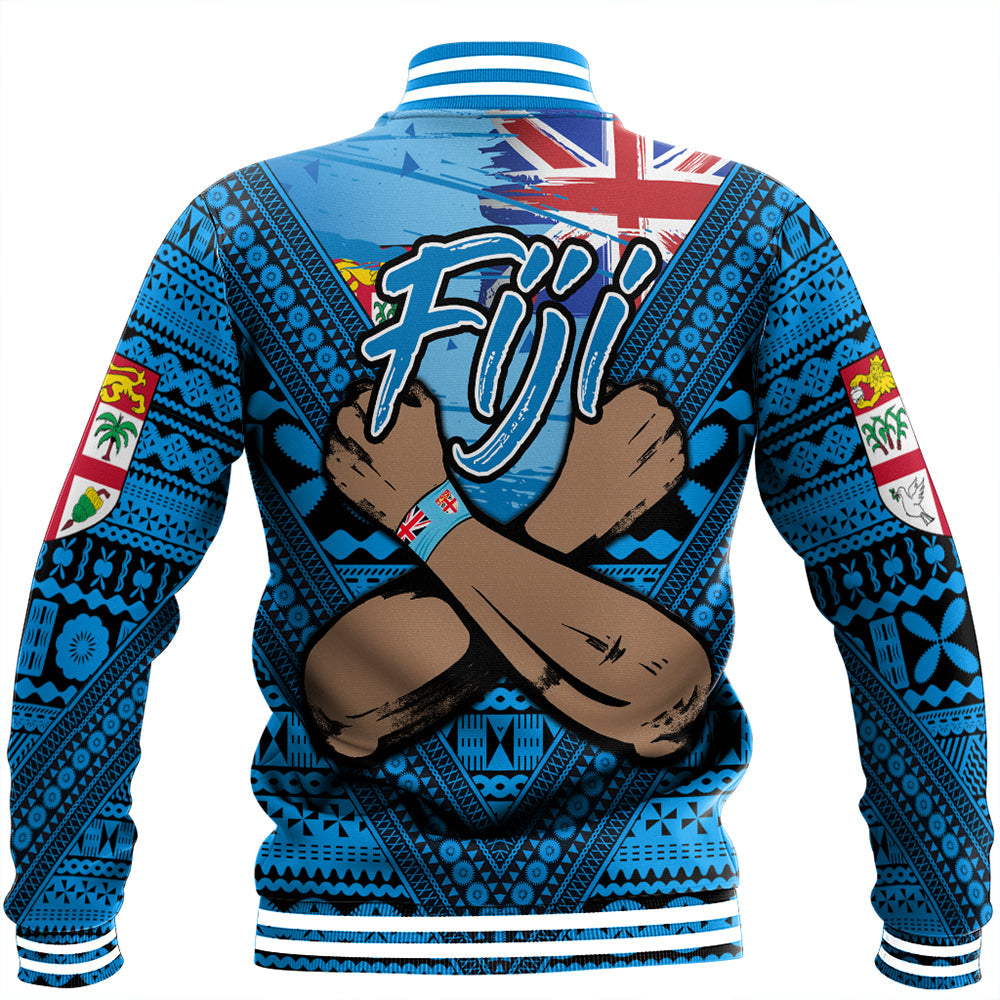 Fiji Bula Flag Baseball Jacket LT10 - Polynesian Pride