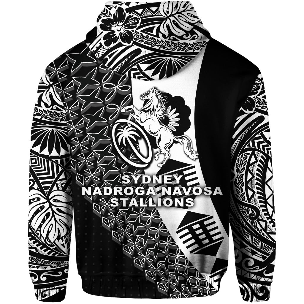Fiji Rugby Hoodie Sydney Nadroga Navosa Stallions Tapa Vibes NO.1 LT8 - Polynesian Pride