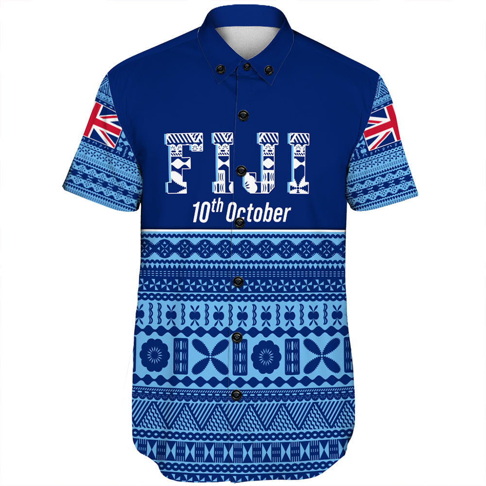 Fiji Independence Day Short Sleeve Shirt LT10 - Polynesian Pride