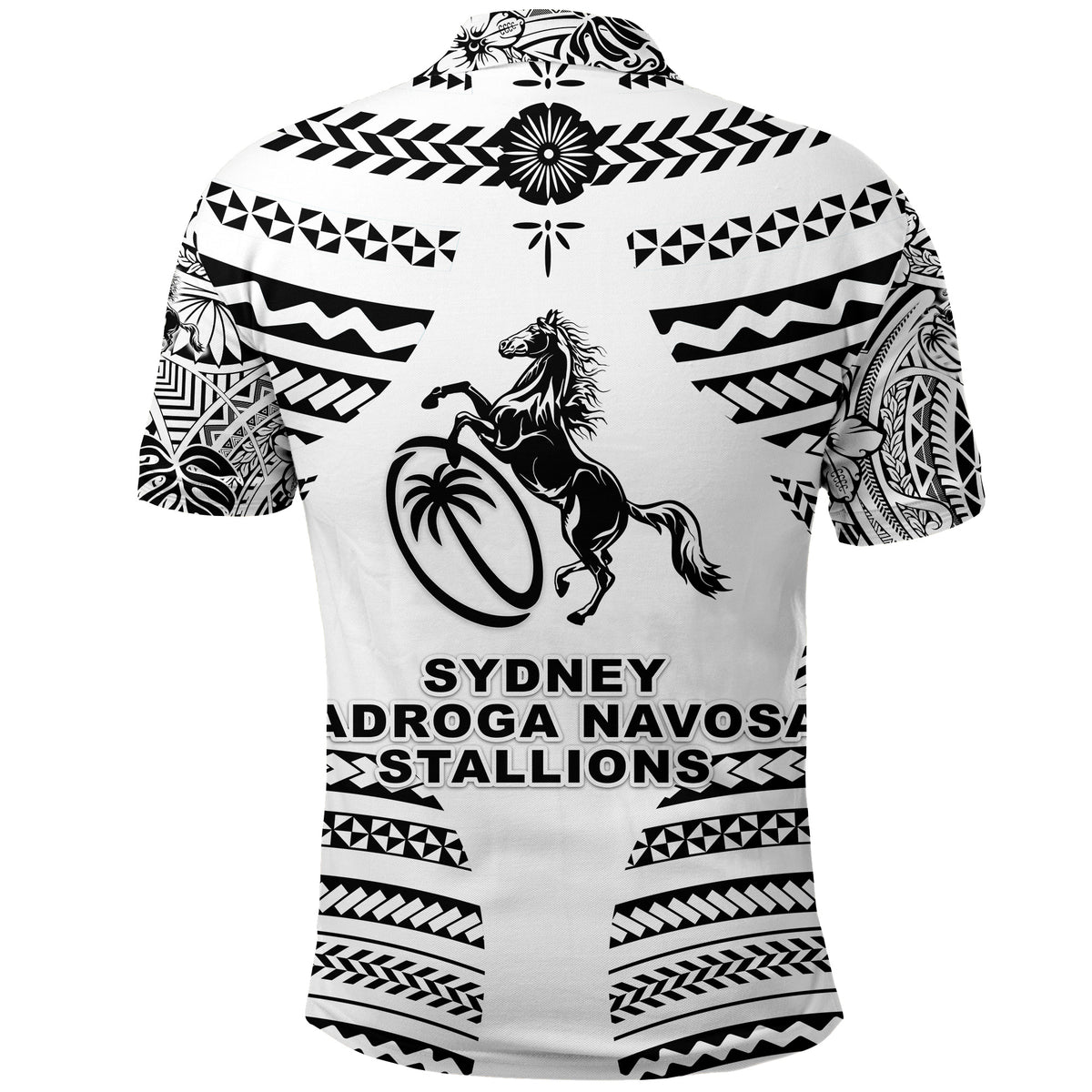 Fiji Rugby Polo Shirt Sydney Nadroga Navosa Stallions Creative Style White LT8 - Polynesian Pride