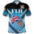 Fiji Rugby Polo Shirt Map Creative Style Unisex Blue - Polynesian Pride