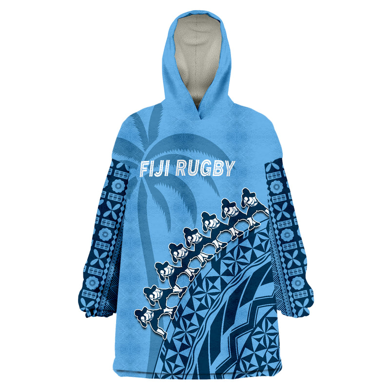 (Custom Text And Number) Fiji Rugby Sweatshirt Fijian Cibi Dance Tapa Pattern Black LT14 main image 0