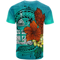 Fiji T Shirt Tropical Flowers Style - Polynesian Pride