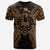 French Polynesia T Shirt National Flag Map Polynesian Tattoo Gold Unisex Gold - Polynesian Pride