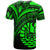 French Polynesia T Shirt Green Color Cross Style - Polynesian Pride