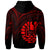 French Polynesia Hoodie Red Color Cross Style - Polynesian Pride