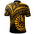 French Polynesia Polo Shirt Gold Color Cross Style - Polynesian Pride