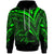 French Polynesia Hoodie Green Color Cross Style Unisex Black - Polynesian Pride