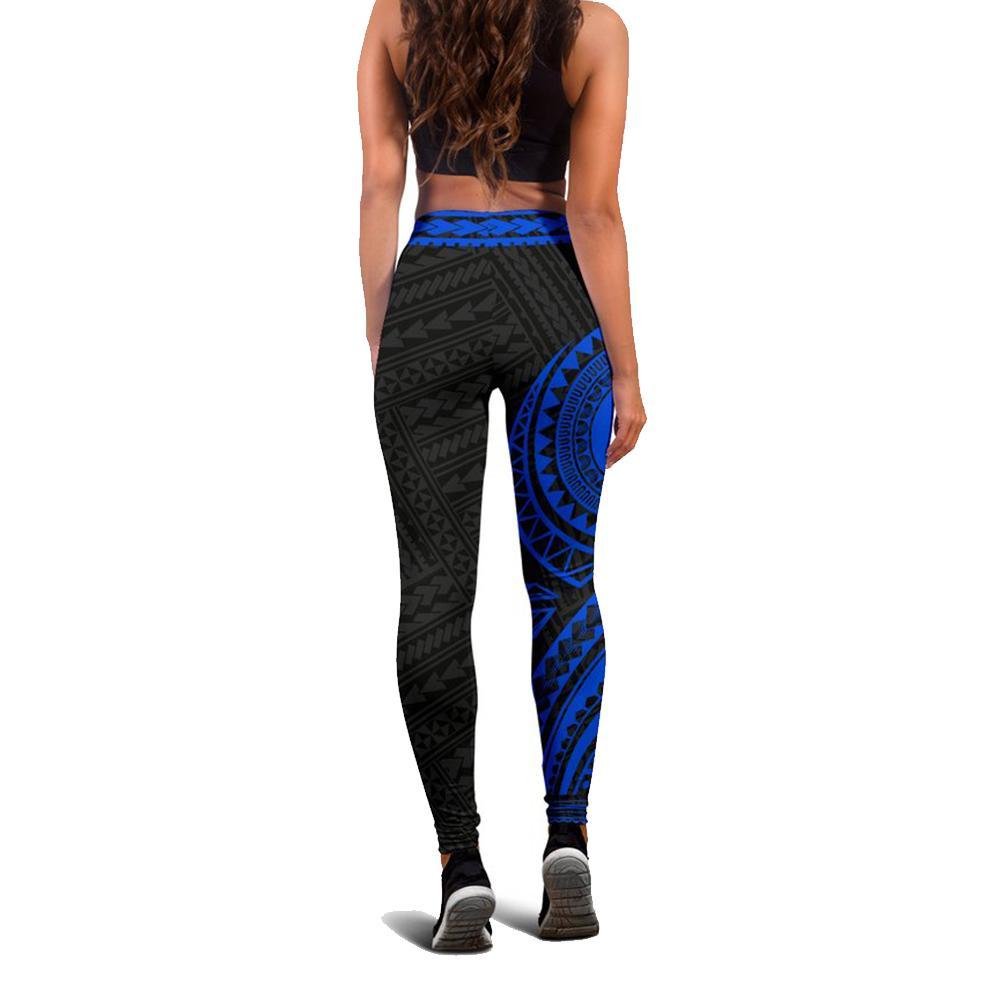 Papua New Guinea 2nd Leggings (Blue) A6 - Polynesian Pride