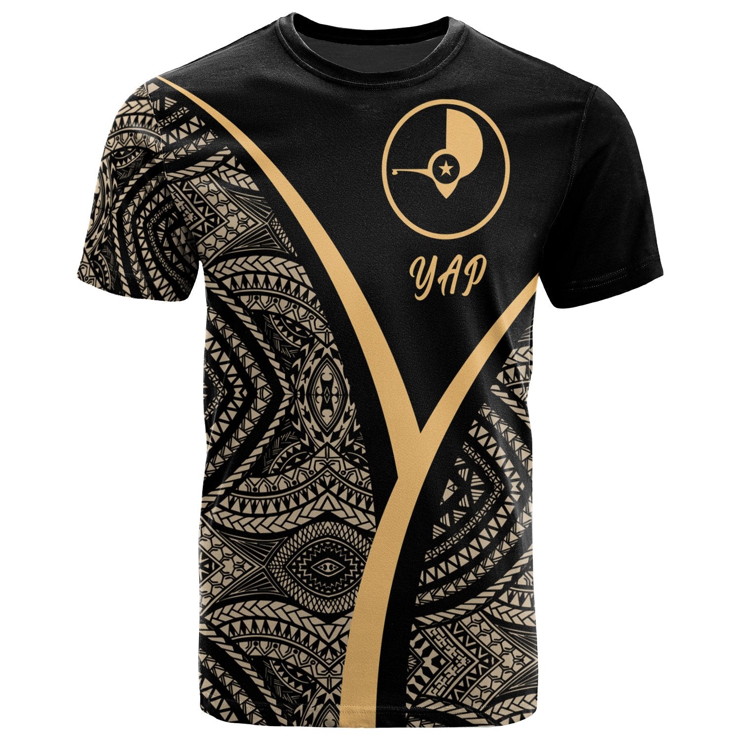 Yap Micronesia T Shirt The Pride of Yap Gold Unisex Art - Polynesian Pride