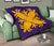 Hawaiian Premium Quilt Royal Pattern - Purple And Gold - A2 Style - Polynesian Pride