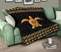 Golden Polynesian Premium Quilt - Polynesian Pride