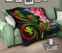 Hawaii Turtle Polynesian Tropical Premium Quilt - Cora Style Reggae - Polynesian Pride