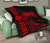 Hawaii Map Kanaka Polynesian Hula Girl Premium Quilt - Red - Polynesian Pride