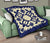 Hawaiian Turtle Kalo Pattern Premium Quilt - Blue - Argu Style - AH - Polynesian Pride