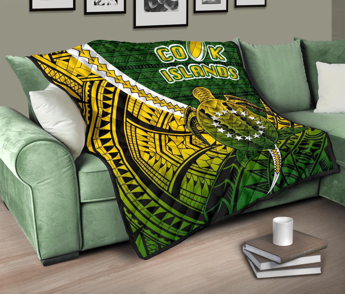 Cook Islands Premium Quilt Style Turtle Rugby - Polynesian Pride