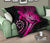 Hawaii Turtle Hibiscus Polynesian Vintage Premium Quilt - Pink - Polynesian Pride