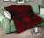 Northern Mariana Islands Premium Quilt - CNMI Seal Polynesian Chief Red Version - Polynesian Pride