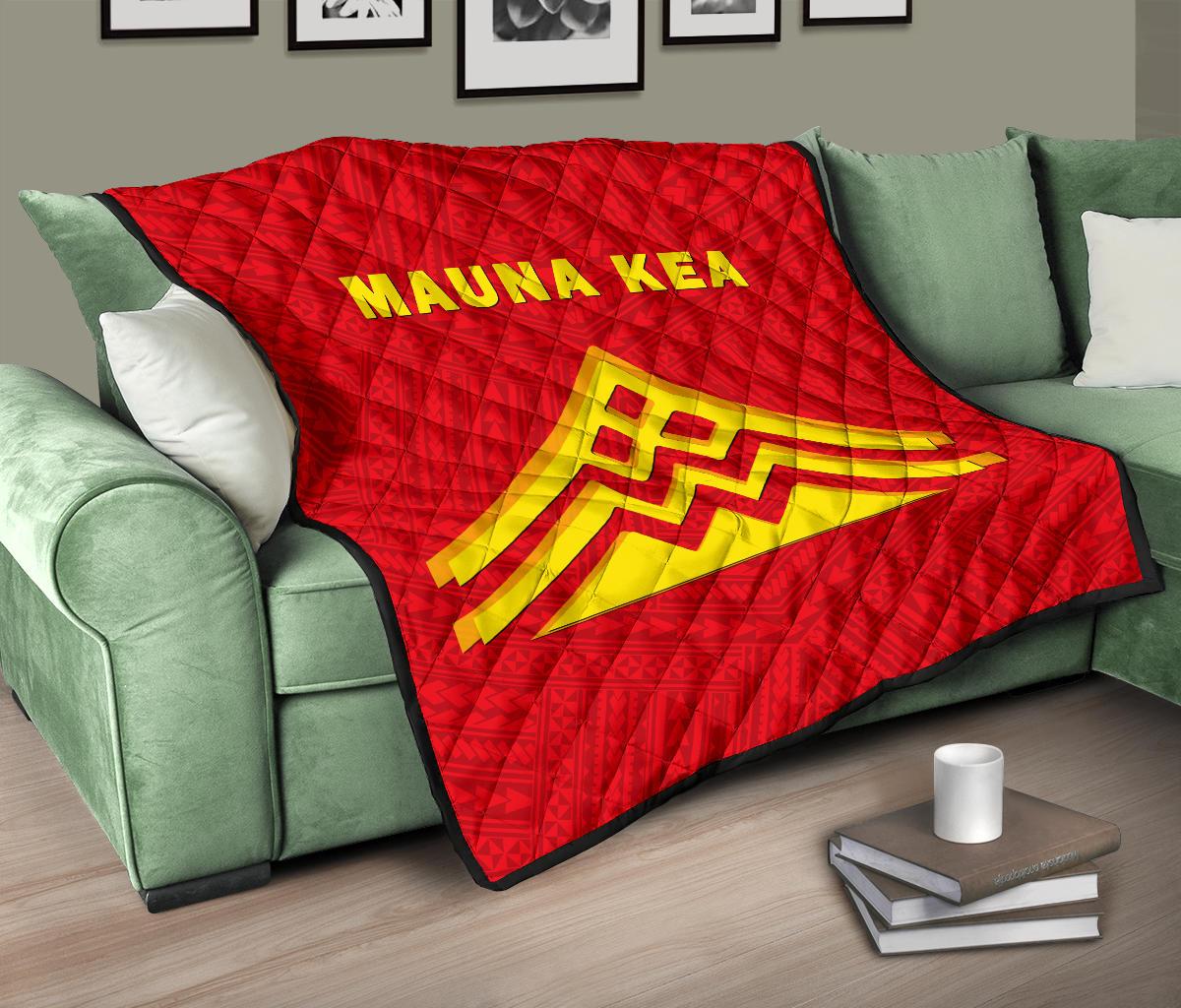 Hawaii Mauna Kea Polynesian Premium Quilt - Polynesian Pride