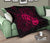 Hawaii Hibiscus Premium Quilt - Harold Turtle - Calico Red - Polynesian Pride