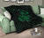 Hawaii Turtle Hibicus Map Premium Quilt - Green - Polynesian Pride